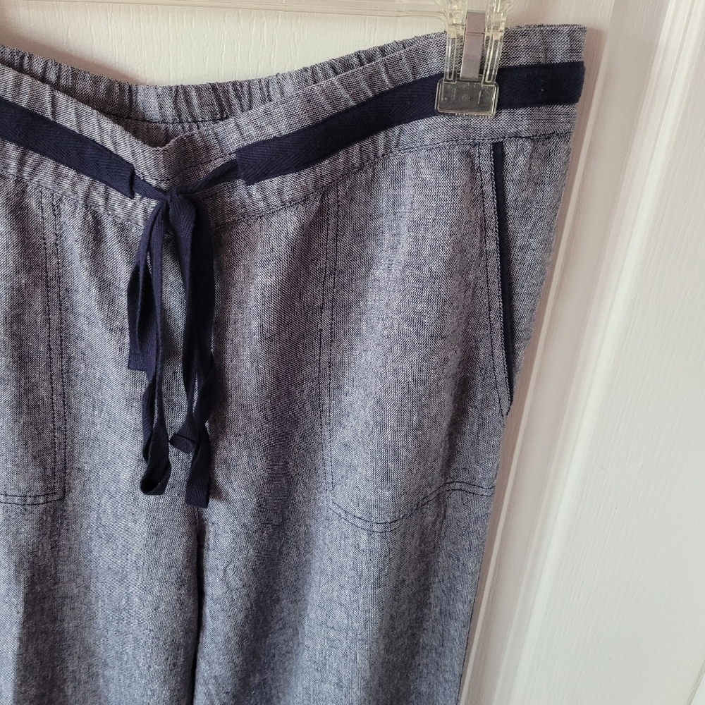Caslon Women's  Casual Pants Size Medium Blue White - Picture 3 of 5